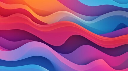 Colorful gradient wallpaper with wavy shapes