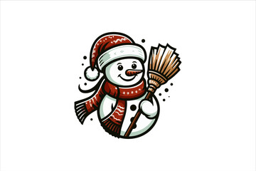 Snowman vector illustration. Snowman Icon Vector Illustration. Snowman Silhouette Vector Illustration.