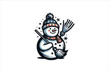 Snowman vector illustration. Snowman Icon Vector Illustration. Snowman Silhouette Vector Illustration.
