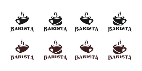 barista logo design, cafe, coffee, vector, vintage, coffee bar, coffee shop
