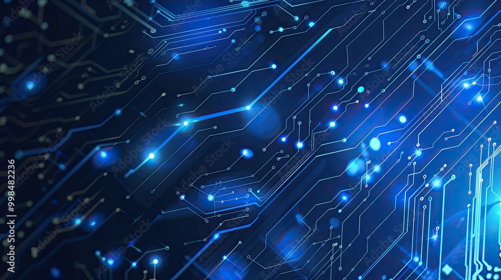 Fototapete abstract structure circuit computer technology business background
