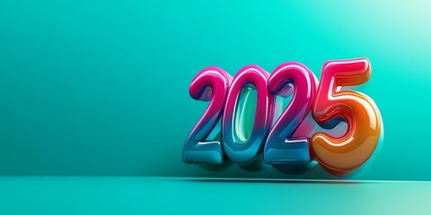Colorful 3D Representation of 2025