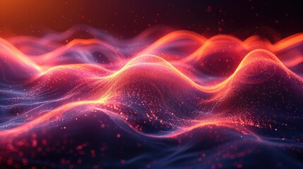 Fototapeta premium digital wave technology background wallpaper concept, motion texture cyber network
