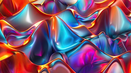 Fototapeta premium futuristic abstract background with glowing wavy