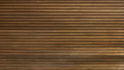 Wood background - Brown wooden acoustic panels wall texture, horizontal boards, seamless pattern