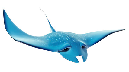 Fototapeta premium PNG Animal blue white background underwater.