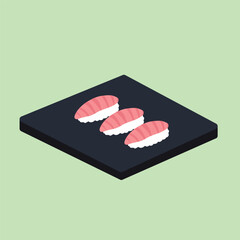 sushi icon on a plate