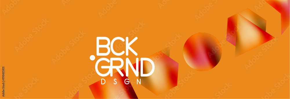 Poster neon color geometric shapes square triangle circle abstract background. vector illustration for wall