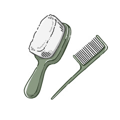 2種類のヘアブラシ