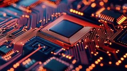 Fototapeta premium Minimalist representation of a tech device, isolated background, Hardware, Tech focus