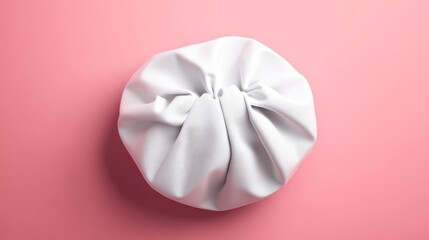 In this template, cotton clutch bags with makeup accessories are shown in a halfturned position.