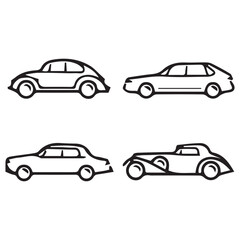 Car icon vector set 