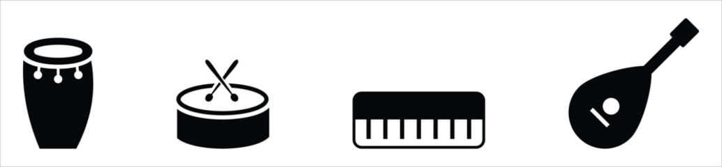 simple musical instrument icon vector illustration 