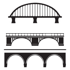 bridge icon vector set 