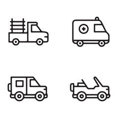 Transport icon vector set 