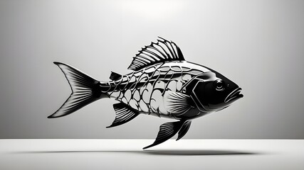 black and white fish