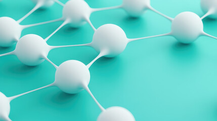 Fototapeta premium 3D rendering of an abstract financial network, interconnected nodes, and data streams, investment web
