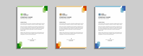 modern corporate letterhead template design	
