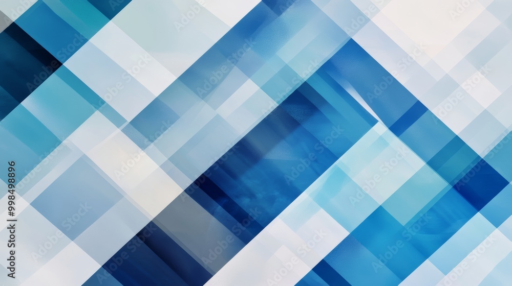 Poster abstract background featuring geometric shapes in cool winter color palette for modern design