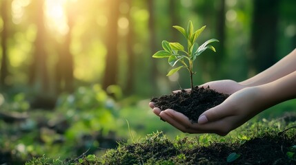 HD 8K wallpaper of plant in hands