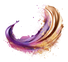PNG Glitter paint brush stroke abstract purple white background.