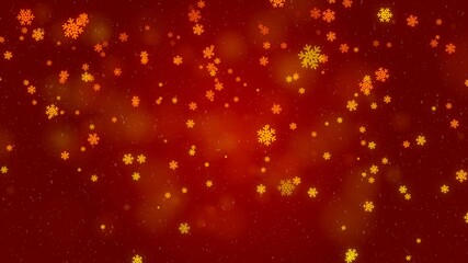 beautiful red snowflakes background snowfall background for Christmas commercial uses, beautiful snowflake falling background
