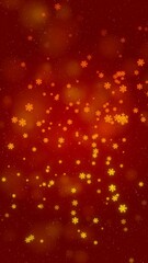 portrait beautiful red snowflakes background snowfall background for Christmas commercial uses, beautiful snowflake falling background
