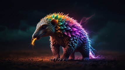 Fantastic Creature with Glowing Spines