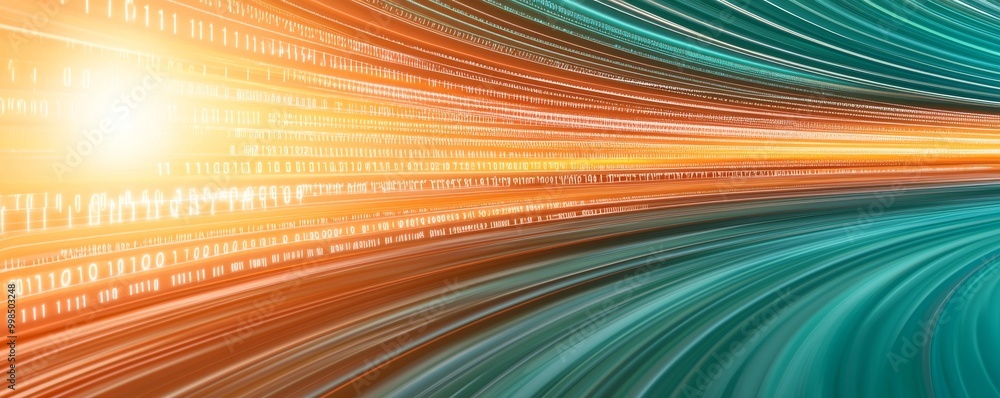 Poster abstract digital data flow