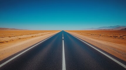 A straight road stretches into the distance