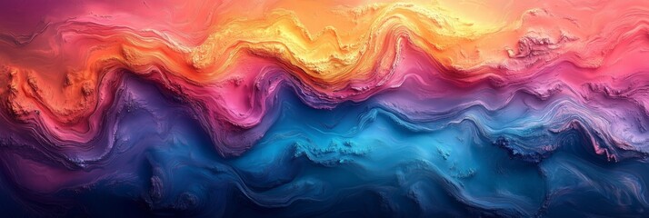 Obraz premium Abstract background with colorful waves of paint in pastel colors