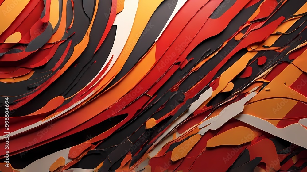 Poster abstract background with a dynamic energy theme and abstract expressionism style, using thick lines 