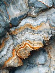 Naklejka premium Abstract Aerial View of Geothermal Mineral Deposits and Hot Springs