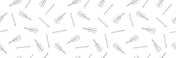 Violin seamless pattern background texture