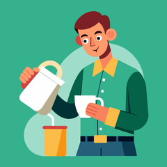 person with a glass tea