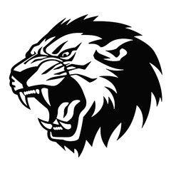 Lion Silhouette Vector Illustration – Elegant and Bold Design for Creatives