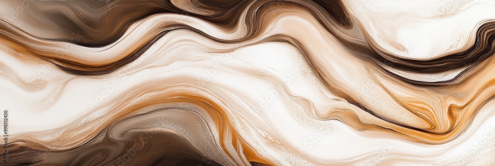 Aufkleber swirling together, coffee and cream form a captivating marbled abstract pattern that evokes warmth a