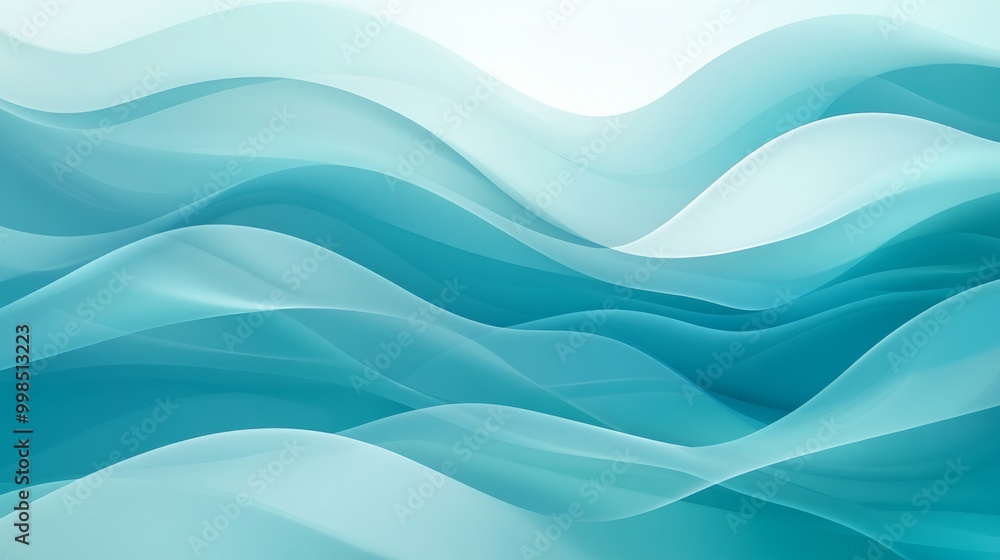 Poster dynamic blue and teal digital wave pattern for modern tech presentations