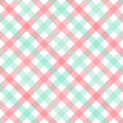 Gingham seamless pattern.Checkered tartan plaid repeat pattern in green and red for Christmas.Geometric vector illustration background wallpaper