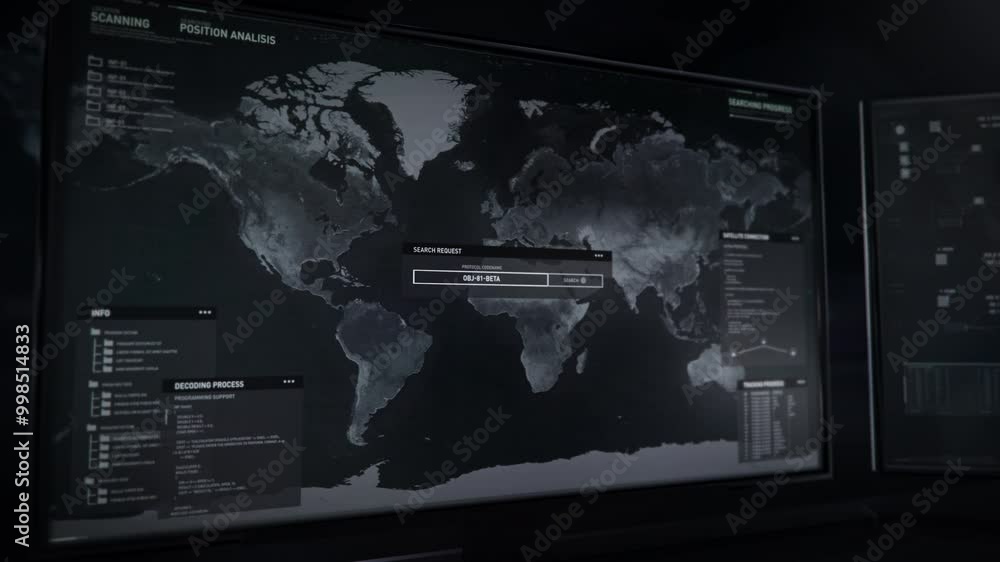Aufkleber army software deals with the target position analysis from the satellite image. analysis software ac