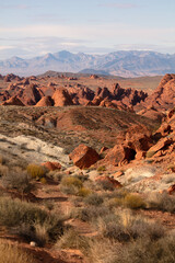 red rock mountain valley