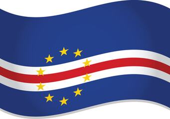 Cabo Verde Country Flag Vector, Cape Verde or Cabo Verde Country Flag Vector