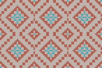 Vintage Geometrical Pattern Designfolk Embroidery, Aztec Geometric Ornament Print. Design for Carpet, Wallpaper, Clothing, Wrapping, Fabric
