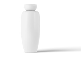 Cosmetic bottle without label, plastic bottle  mockup for liquid soap, shampoo, shower gel, lotion, body milk isolated on white background.