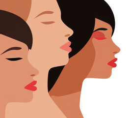 PNG Abstract womans lipstick portrait earring.