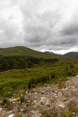 Hiking route across Carn Eighe, Glen Affric Scottish highlands