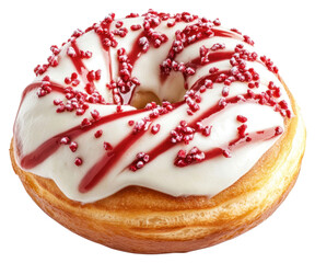 Fototapeta premium PNG Danish with whipping cream and glaze on top confectionery dessert sweets.