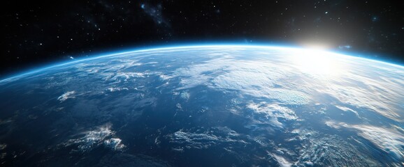 Fototapeta premium The Earth's horizon from space