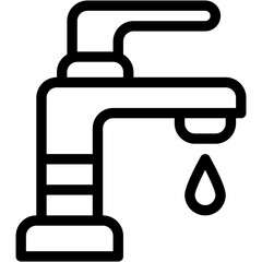 Vector Icon Water Tap, Tap, Water Drop, Water, Furniture And Household