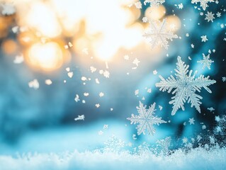 Closeup of Snowflake Decorations on Frosty Window